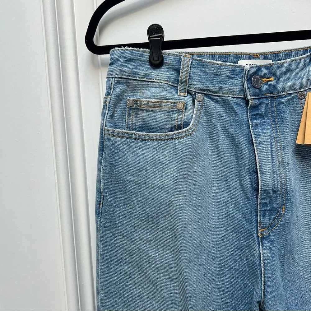 NWT Sandro Bibi Blue Straight-Leg Jeans w/ slight color transfer